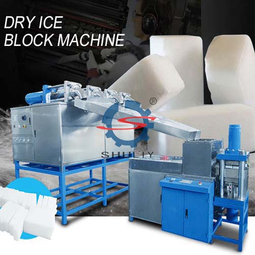 Dry ice briquetting machine