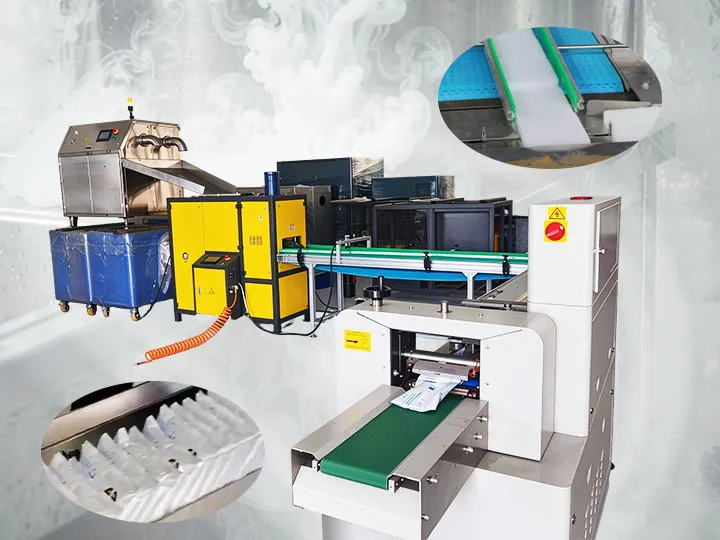 Dry ice pellet briquetting complete line