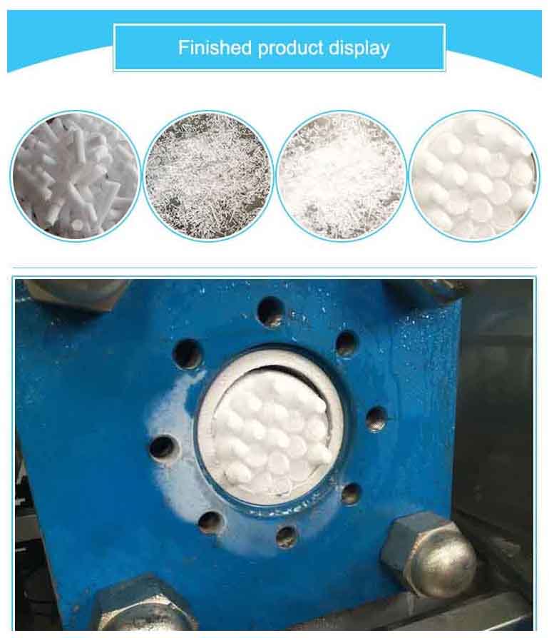 Different diameters of dry ice products